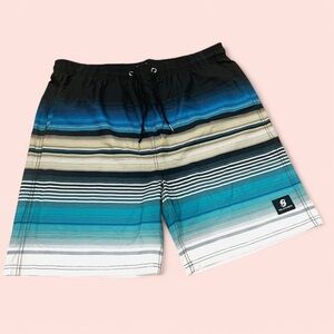 MILANKERR Striped Men Swim Trunks 8" Swim Shorts XL